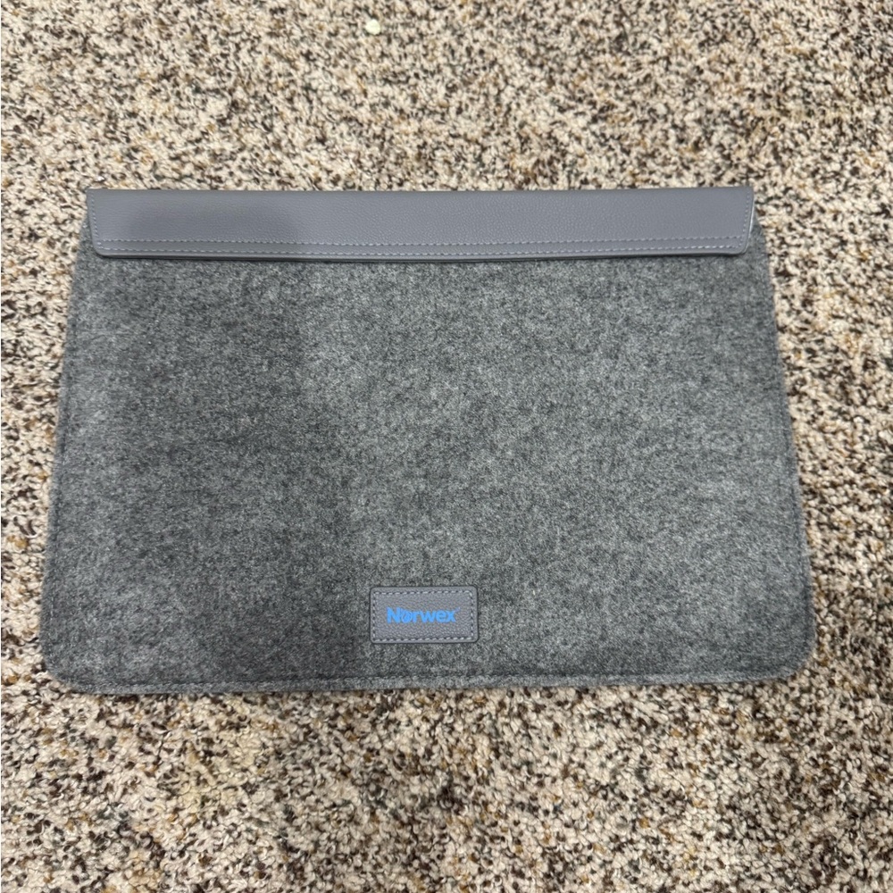 Norwex Gray Felt Sleeve with Blue Logo